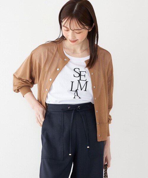 SHIPS Colors:〈手洗い可能〉シアー ニット ブルゾン