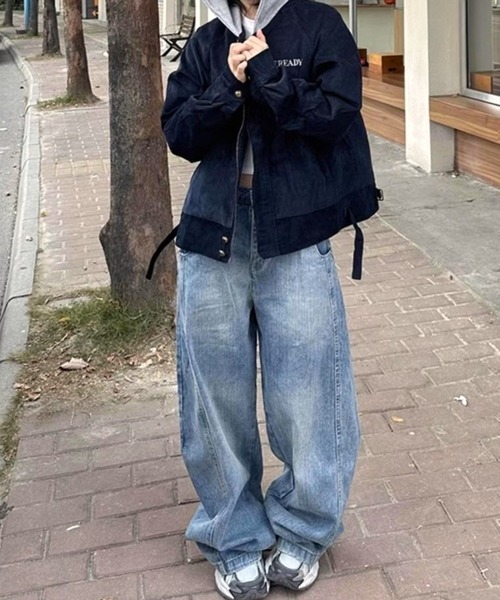 CANVAS+(キャンバスプラス)の「【CANVAS+】バレルーズデニムパンツ(デニムパンツ・レディース・サックスブルー・S/M/L)」の6枚目の写真