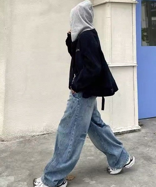 CANVAS+(キャンバスプラス)の「【CANVAS+】バレルーズデニムパンツ(デニムパンツ・レディース・サックスブルー・S/M/L)」の5枚目の写真