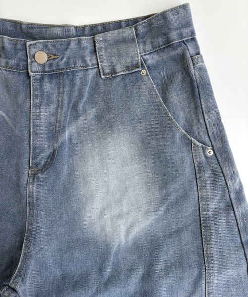 CANVAS+(キャンバスプラス)の「【CANVAS+】バレルーズデニムパンツ(デニムパンツ・レディース・サックスブルー・S/M/L)」の4枚目の写真