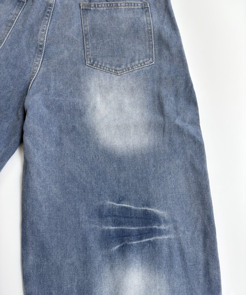 CANVAS+(キャンバスプラス)の「【CANVAS+】バレルーズデニムパンツ(デニムパンツ・レディース・サックスブルー・S/M/L)」の2枚目の写真