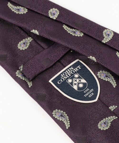 JOHN COMFORT（ジョンコンフォート）の「JOHN COMFORT / シルク ペイズリー柄 ジャカード ネクタイ（ネクタイ・メンズ・グレー/パープル/ネイビー・ONE SIZE）」の11枚目の写真