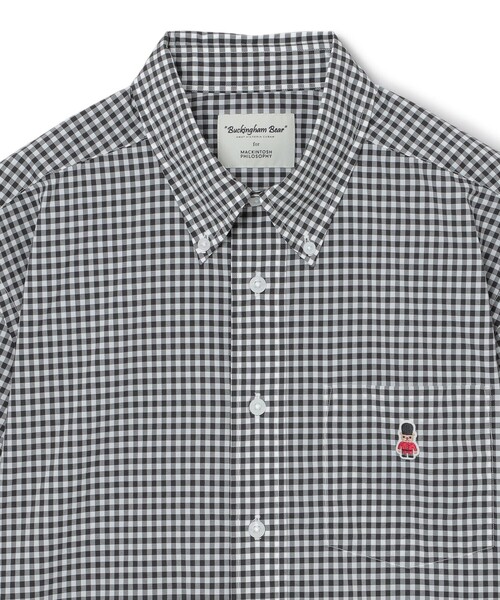 MACKINTOSH PHILOSOPHY（ﾏｯｷﾝﾄｯｼｭ ﾌｨﾛｿﾌｨｰ）の「【WEB&一部店舗】バッキンガムベア スクエアボタンダウンシャツ ナイロンギンガム（シャツ/ブラウス・メンズ・ブルー/ブラック・40/38/42）」の4枚目の写真