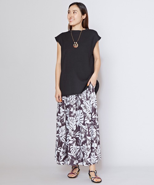 Kahiko(カヒコ)の「【Kahiko】プアメリアロングスカート(スカート・レディース・ベージュ/ネイビー/グリーン/ホワイト/ブラック・FREE)」の8枚目の写真