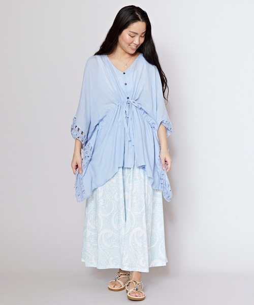 Kahiko(カヒコ)の「【Kahiko】プアメリアロングスカート(スカート・レディース・ベージュ/ネイビー/グリーン/ホワイト/ブラック・FREE)」の18枚目の写真