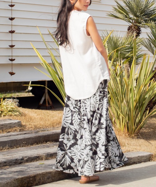 Kahiko(カヒコ)の「【Kahiko】プアメリアロングスカート(スカート・レディース・ベージュ/ネイビー/グリーン/ホワイト/ブラック・FREE)」の14枚目の写真