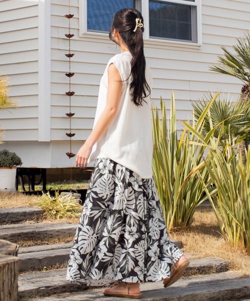 Kahiko(カヒコ)の「【Kahiko】プアメリアロングスカート(スカート・レディース・ベージュ/ネイビー/グリーン/ホワイト/ブラック・FREE)」の15枚目の写真