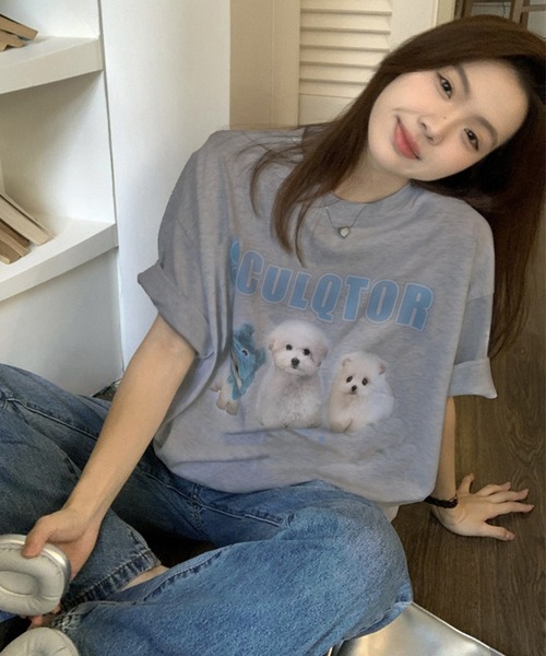 犬 アニマル Tシャツ M ホワイト バックプリント Amazon.co.jp: [igsticker] プリント Tシャツ メンズ S サイズ