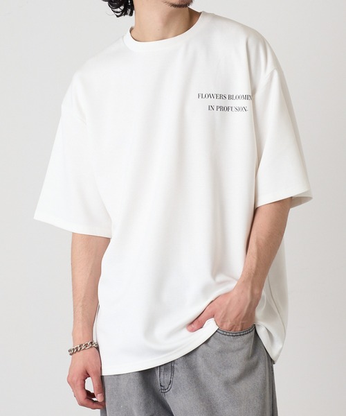 HAUS(ハウス)の「【HAUS】フラワーデジタルプリントTシャツ 215507 WINS(Tシャツ/カットソー・メンズ・ライトグレー/ブラック/オフホワイト・M)」の1枚目の写真