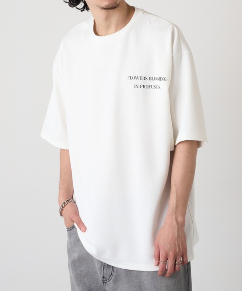 HAUS(ハウス)の「【HAUS】フラワーデジタルプリントTシャツ 215507 WINS(Tシャツ/カットソー・メンズ・ライトグレー/ブラック/オフホワイト・M)」の5枚目の写真