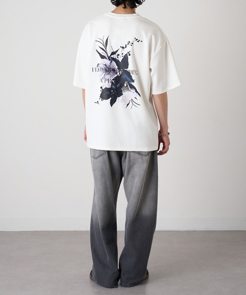 HAUS(ハウス)の「【HAUS】フラワーデジタルプリントTシャツ 215507 WINS(Tシャツ/カットソー・メンズ・ライトグレー/ブラック/オフホワイト・M)」の10枚目の写真