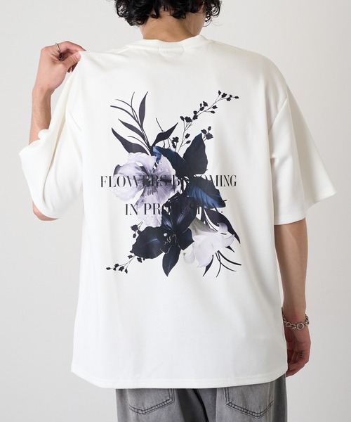 HAUS(ハウス)の「【HAUS】フラワーデジタルプリントTシャツ 215507 WINS(Tシャツ/カットソー・メンズ・ライトグレー/ブラック/オフホワイト・M)」の7枚目の写真