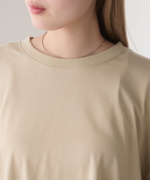 forksy.(フォルクシー)の「【forksy.】シアーフリル袖 オーバーサイズトップス(Tシャツ/カットソー・レディース・ホワイト/ブラック/ベージュ/スミクロ・FREE)」の13枚目の写真