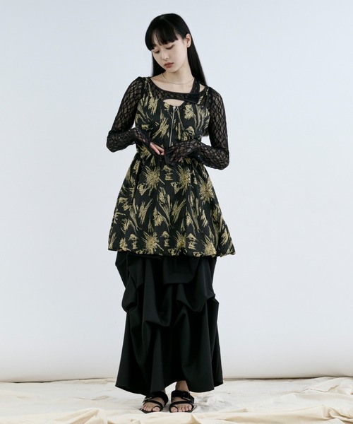 00s 希少 ozz croce チャーム付きレースアップ切り替えv系カットソー 00s 希少 ozz croce チャーム付きレースアップ切り替えv系
