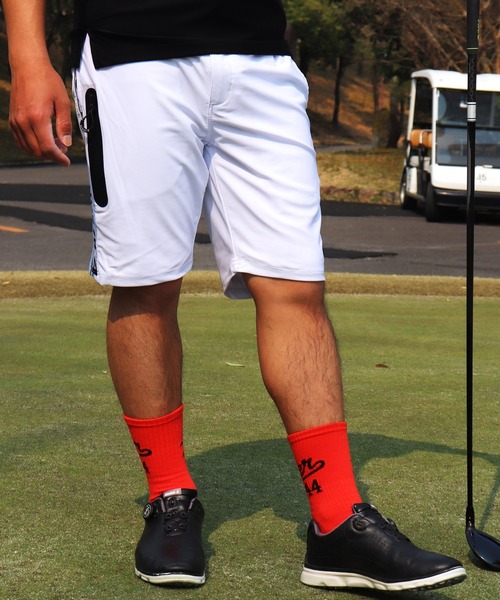 LUXE/R GOLF(ラグジュ ゴルフ)の「(RM)【LUXE/R GOLF】COOL & DRY ストレッチ スムース サイド ロゴ ジャガード ショートパンツ(スウェットパンツ・メンズ・ベージュ/ネイビー/オフホワイト/チャコールグレー/ブラック・M/L/XL)」の21枚目の写真