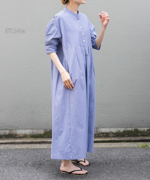 FORK&SPOON（フォークアンドスプーン）の「FORK&SPOON　ワイドレンジシャツワンピース（ワンピース・レディース・ブルー系その他/グリーン系その他/ブラック・1/2）」の17枚目の写真