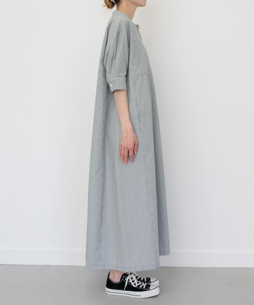 FORK&SPOON（フォークアンドスプーン）の「FORK&SPOON　ワイドレンジシャツワンピース（ワンピース・レディース・ブルー系その他/グリーン系その他/ブラック・1/2）」の15枚目の写真