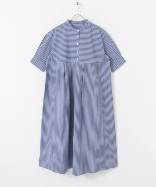 FORK&SPOON（フォークアンドスプーン）の「FORK&SPOON　ワイドレンジシャツワンピース（ワンピース・レディース・ブルー系その他/グリーン系その他/ブラック・1/2）」の8枚目の写真