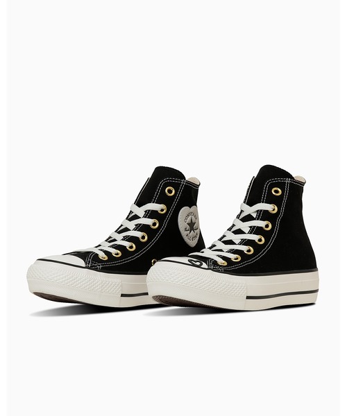 CONVERSE ALL STAR（コンバースオールスター）の「ALL STAR PLTS HEARTPOINT HI / オールスター 　ＰＬＴＳ　ハートポイント　ＨＩ（スニーカー・レディース・ブラック・4/3/3.5/4.5/5.5/5/6）」の8枚目の写真