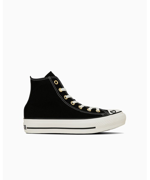 CONVERSE ALL STAR（コンバースオールスター）の「ALL STAR PLTS HEARTPOINT HI / オールスター 　ＰＬＴＳ　ハートポイント　ＨＩ（スニーカー・レディース・ブラック・4/3/3.5/4.5/5.5/5/6）」の9枚目の写真