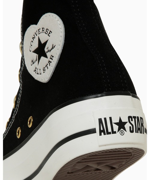 CONVERSE ALL STAR（コンバースオールスター）の「ALL STAR PLTS HEARTPOINT HI / オールスター 　ＰＬＴＳ　ハートポイント　ＨＩ（スニーカー・レディース・ブラック・4/3/3.5/4.5/5.5/5/6）」の5枚目の写真