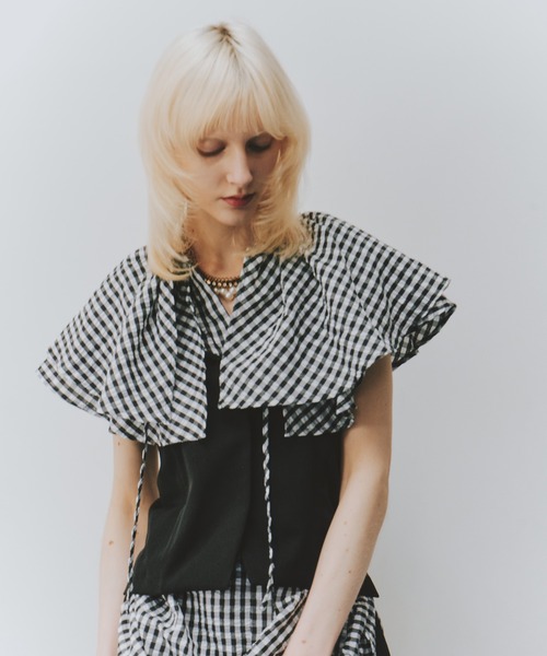 LA BELLE ETUDE（ラベルエチュード）の「ボリュームフリル衿ブラウス（シャツ/ブラウス・レディース・ブラック/その他・FREE）」の10枚目の写真