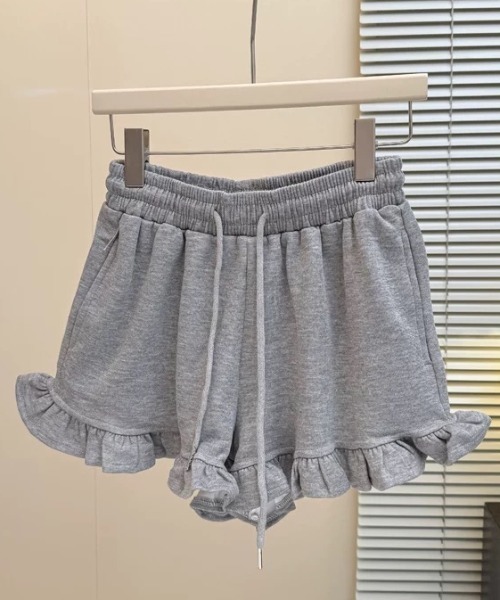 ampm（エーエムピーエム）の「※フリルスウェットショートパンツ（スウェットパンツ・レディース・ブラウン/ブラック/グレー・M/L）」の8枚目の写真