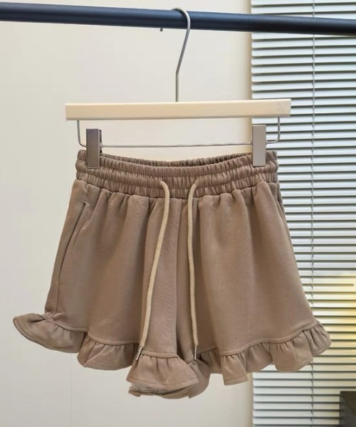 ampm（エーエムピーエム）の「※フリルスウェットショートパンツ（スウェットパンツ・レディース・ブラウン/ブラック/グレー・M/L）」の7枚目の写真