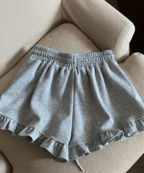 ampm（エーエムピーエム）の「※フリルスウェットショートパンツ（スウェットパンツ・レディース・ブラウン/ブラック/グレー・M/L）」の12枚目の写真