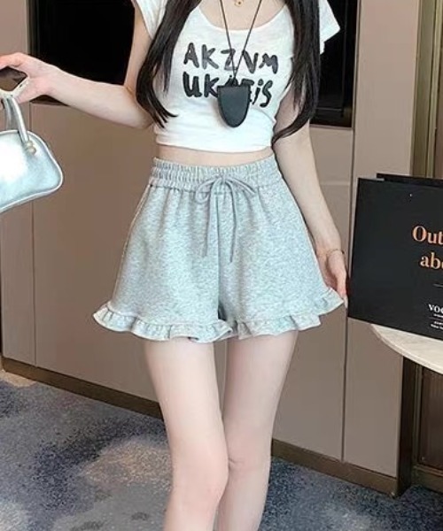 ampm（エーエムピーエム）の「※フリルスウェットショートパンツ（スウェットパンツ・レディース・ブラウン/ブラック/グレー・M/L）」の20枚目の写真