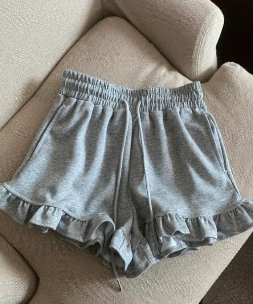 ampm（エーエムピーエム）の「※フリルスウェットショートパンツ（スウェットパンツ・レディース・ブラウン/ブラック/グレー・M/L）」の13枚目の写真