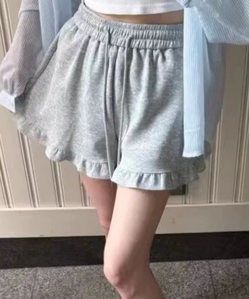 ampm（エーエムピーエム）の「※フリルスウェットショートパンツ（スウェットパンツ・レディース・ブラウン/ブラック/グレー・M/L）」の16枚目の写真