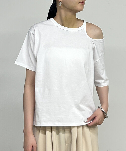 Tシャツ・カットソー BROWNBREATH W KITTY CROP RINGER TEE BEIGE BKMWSTC07BE Tシャツ・カットソー BROWNBREATH W KITTY CROP RINGER TEE