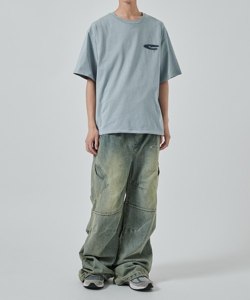 CPG（シーピージー）の「CPG LOGO DYE TEE（Tシャツ/カットソー・メンズ・ブラック/ライトブルー/グレー・L/M）」の6枚目の写真