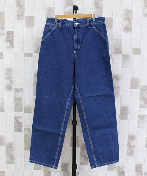 Carhartt（カーハート）の「WIP リラックスストレート ストーンウォッシュ ワークデニムパンツ シンプルパンツ Simple Pant（デニムパンツ・メンズ・ブルー系その他3・30/32/34）」の2枚目の写真