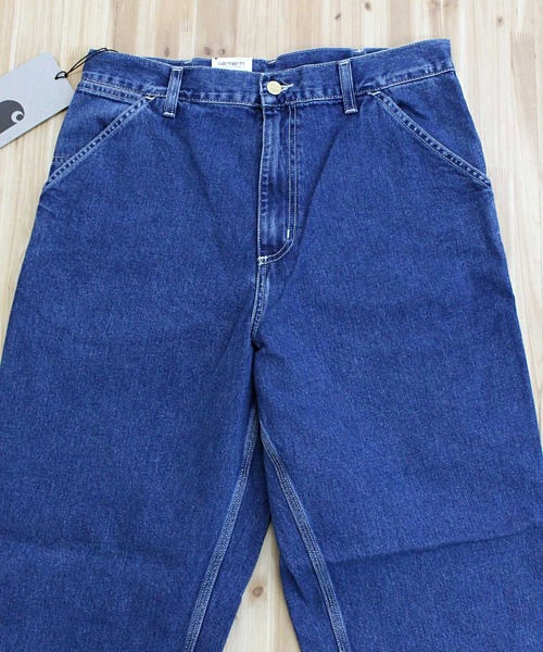 Carhartt（カーハート）の「WIP リラックスストレート ストーンウォッシュ ワークデニムパンツ シンプルパンツ Simple Pant（デニムパンツ・メンズ・ブルー系その他3・30/32/34）」の4枚目の写真