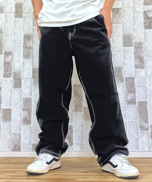 Carhartt(カーハート)の「WIP リラックスストレート ストーンウォッシュ ワークデニムパンツ シンプルパンツ Simple Pant(デニムパンツ・メンズ・ブルー系その他3/ブラック系その他・34/32/30/36)」の12枚目の写真