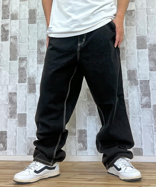 Carhartt(カーハート)の「WIP リラックスストレート ストーンウォッシュ ワークデニムパンツ シンプルパンツ Simple Pant(デニムパンツ・メンズ・ブルー系その他3/ブラック系その他・34/32/30/36)」の13枚目の写真