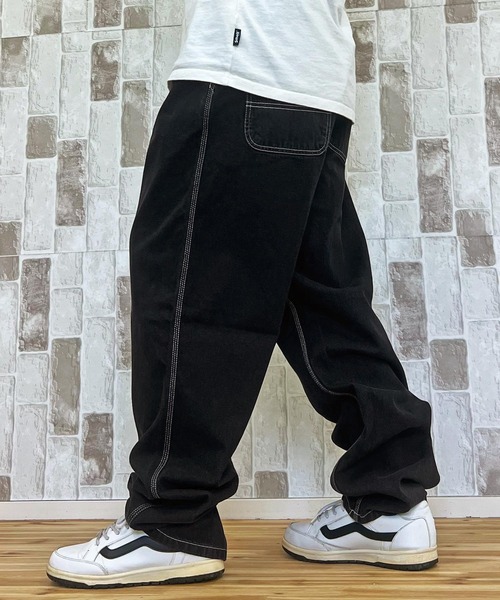 Carhartt(カーハート)の「WIP リラックスストレート ストーンウォッシュ ワークデニムパンツ シンプルパンツ Simple Pant(デニムパンツ・メンズ・ブルー系その他3/ブラック系その他・34/32/30/36)」の14枚目の写真