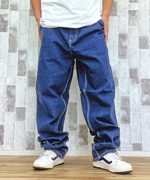 Carhartt(カーハート)の「WIP リラックスストレート ストーンウォッシュ ワークデニムパンツ シンプルパンツ Simple Pant(デニムパンツ・メンズ・ブルー系その他3/ブラック系その他・34/32/30/36)」の17枚目の写真