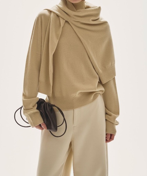 TODAYFUL(トゥデイフル)の「【TODAYFUL/トゥデイフル】Wool Cashmere Turtle Knit/ウールカシミアタートルニット(ニット/セーター・レディース・ブラック/グレー/モカ/サンドベージュ/スカイブルー・FREE)」の4枚目の写真