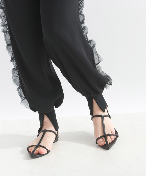 PICCIN（ピッチン）の「サイドフリルジョガーパンツ（その他パンツ・レディース・ブラック/オフホワイト・M）」の22枚目の写真