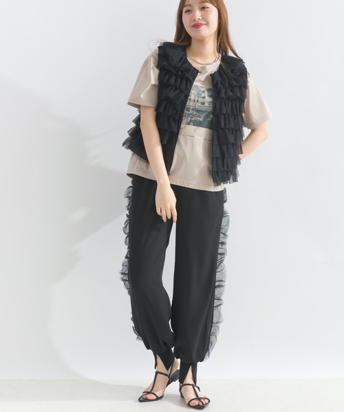 PICCIN（ピッチン）の「サイドフリルジョガーパンツ（その他パンツ・レディース・ブラック/オフホワイト・M）」の17枚目の写真