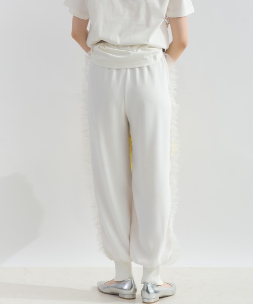 PICCIN（ピッチン）の「サイドフリルジョガーパンツ（その他パンツ・レディース・ブラック/オフホワイト・M）」の3枚目の写真