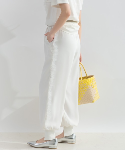 PICCIN（ピッチン）の「サイドフリルジョガーパンツ（その他パンツ・レディース・ブラック/オフホワイト・M）」の4枚目の写真