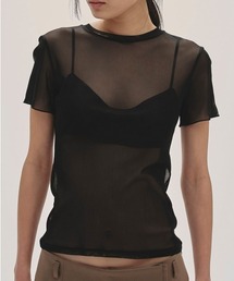 TODAYFUL(gDfCt)Soft Mesh T-shirts(TVc/Jbg\[)