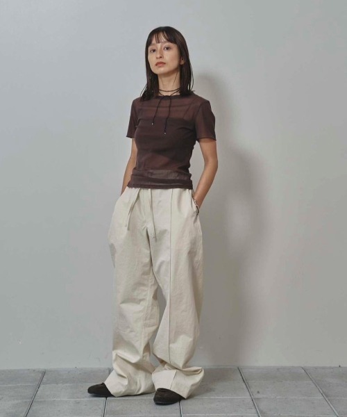 TODAYFUL(トゥデイフル)の「Soft Mesh T-shirts(Tシャツ/カットソー・レディース・キナリ/チョコ/ブラック・FREE)」の8枚目の写真