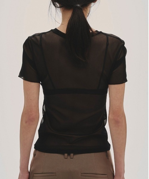 TODAYFUL(トゥデイフル)の「Soft Mesh T-shirts(Tシャツ/カットソー・レディース・キナリ/チョコ/ブラック・FREE)」の20枚目の写真
