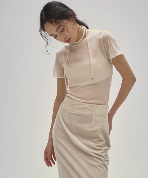 TODAYFUL(トゥデイフル)の「Soft Mesh T-shirts(Tシャツ/カットソー・レディース・キナリ/チョコ/ブラック・FREE)」の16枚目の写真