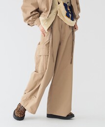 maturely | maturely / コットン シルク ジッパー カーゴパンツ(カーゴパンツ)